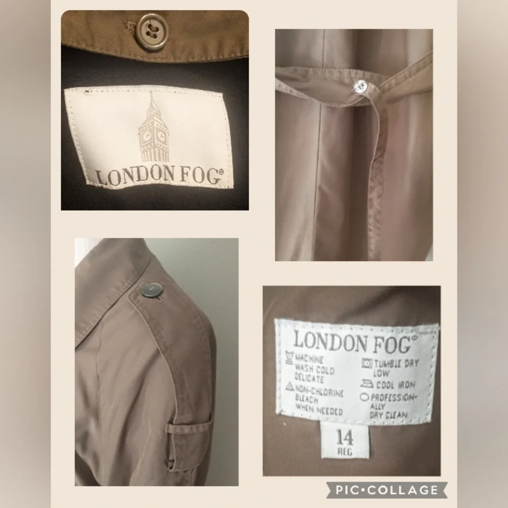 Vintage London Fog Trench Coat - Warm Lining Button On/Out - 14 Reg - Picture 6 of 9